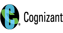 The Cognizant logo. It features a stylized letter 