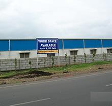 A blue and white sign that reads 